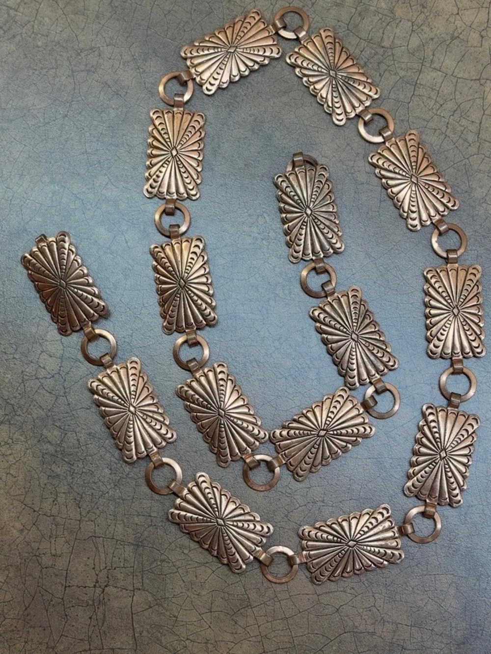 Copper tone Southwestern Fan Link Belt